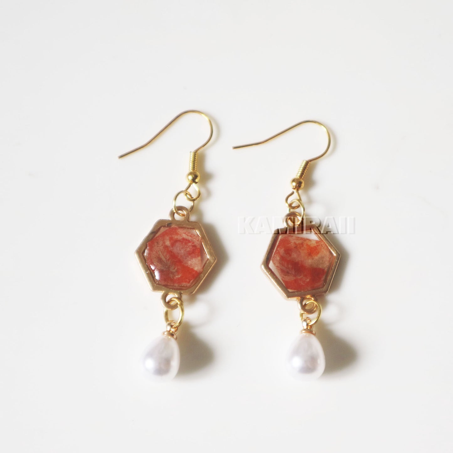 Boucles d’oreilles en timbres vintage